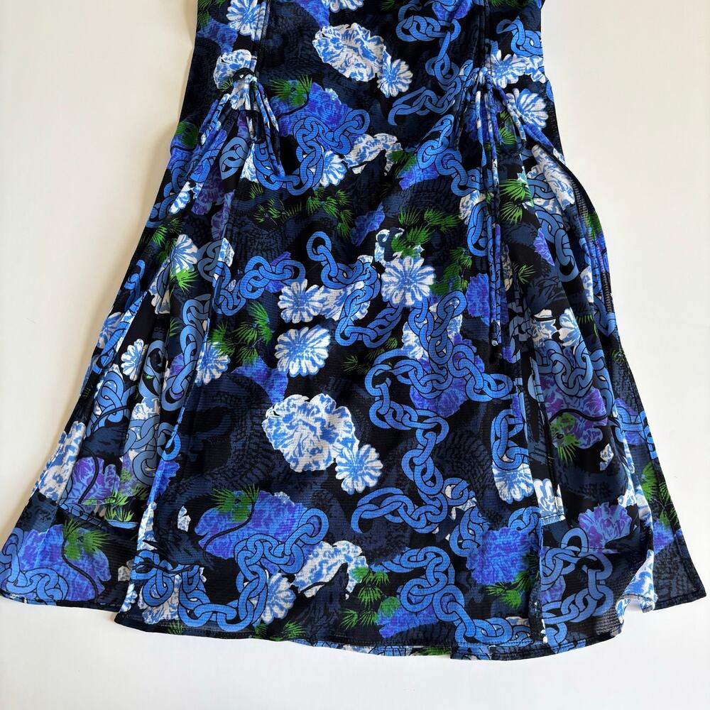 Diane Von Furstenberg Corinne Dragon Ruched Stretch Mesh Dress Women’s Medium - Picture 5 of 8